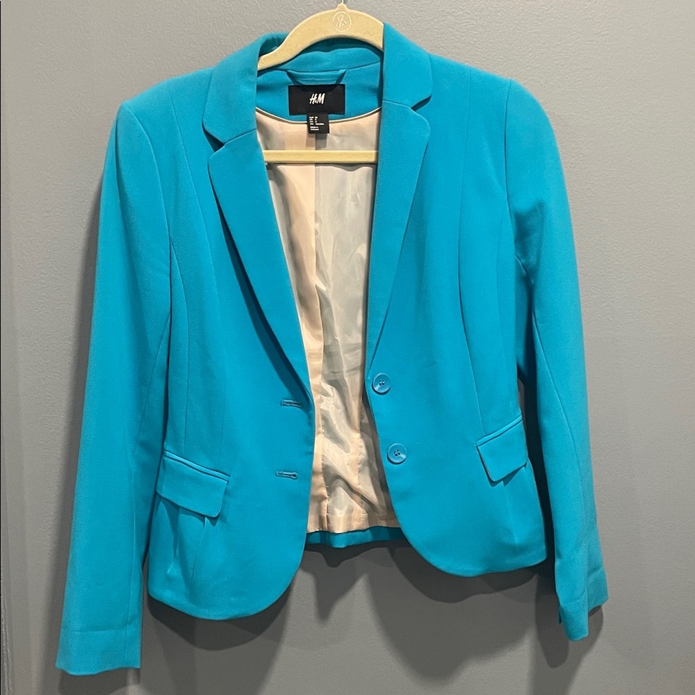 H&M Women's Vibrant Teal Blazer